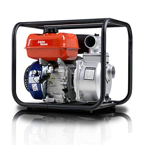 AlphaWorks Water Transfer Pump Portable 7HP 196cc 4Stroke Gas Engine