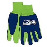 NFL Officially Licensed Sport Utility Work Gloves (Seattle Seahawk(Blue/Green))