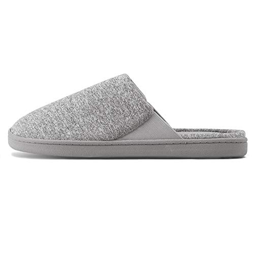Neeseelily Women Memory Foam Comfort Anti-Slip House Slippers Slip On Breathable House Shoes Indoor Outdoor (8.5-9 B(M) US, Grey)