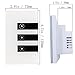 Smart Touch Light Switches Wi-Fi, BENLINK Remote Control Timing Function with Smartphone Compatible with Amazon Alexa and Google Home Glass Touch Panel Light Switches (3 Switches In 1 Gang Box)