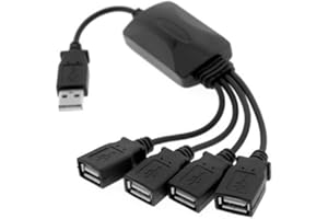 EFORCITY 4 Port High Speed USB 1.1 2.0 Octopus Hub Adapter Black [Electronics]