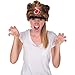 Brown Grizzly Bear Animal Hat, Realistic Plush Costume Headwear