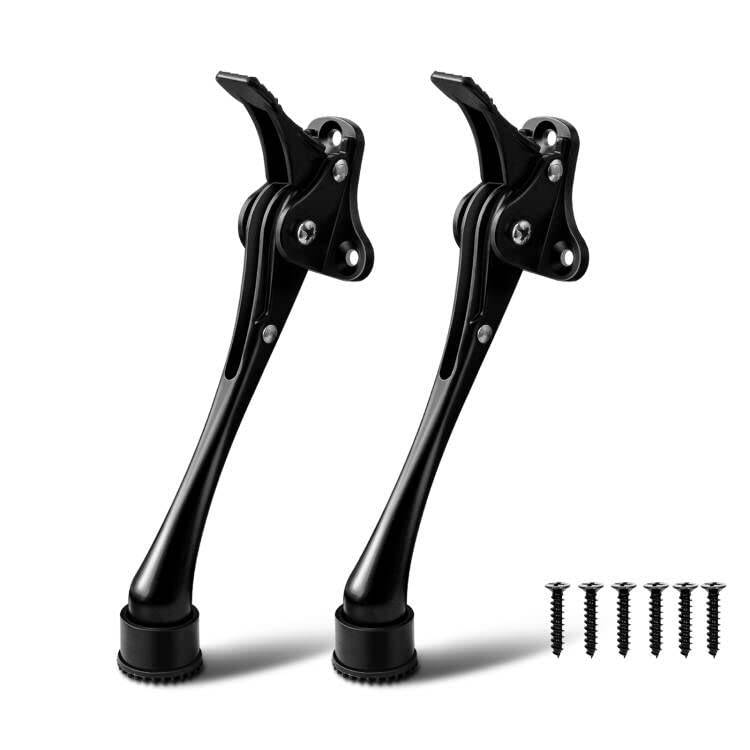 Door Stop, Kickdown Door Stopper, 6 Inch Black Door Stops Indoors Outdoors Heavy Duty Commercial Doorstop Holder Keep Door Open โ image 1