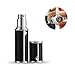 Yeejok Refillable Perfume Bottle Atomizer for Travel, Portable Easy Pump Refill Perfume Leather Spray Bottle for Men and Women with 5ml Pocket Size, Black