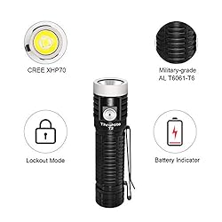 ThruNite T2 LED Flashlight, High 3757 Lumens, USB