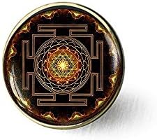 Sri yantra pendant, Sacred geometry jewelry, Sri yantra jewelry, Jewelry for men, necklace for men, Sri yantra necklace, Buddhist pin