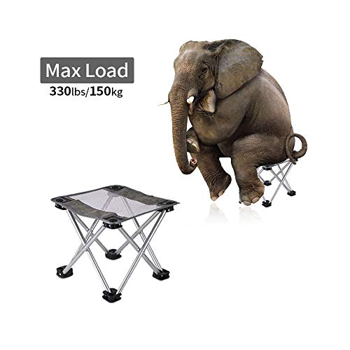 2pack of Folding Camping Stool,Portable Fishing Stool&Chair, Lightweight 1.2lbs Outdoor Slacker Chair for Backpacking, Hiking, BBQ, Picnic, Travel. 330lbs Capacity with Carry Bag