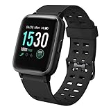 LETSCOM Fitness Tracker, Activity Tracker with Heart Rate Monitor, Pedometer, Sleep Monitor, Step Counter, Calorie Counter, Waterproof Smart Watch for Women Men
