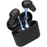 True Wireless Earbuds, Alterola Bluetooth 5.0 Earbuds Smallest Wireless Headphones Waterproof HD Stereo Sound, Support Binaural Call, 6 Hours Continuous Playtime with Charging Case, Build-in Mic