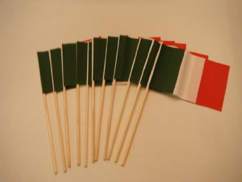 Lot of -12- 4x6 Inch Italy Italian Flags Desk Hand Held Stick Flags