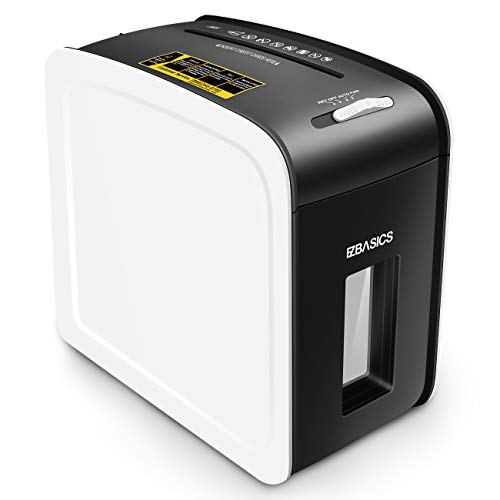 EZBASICS 5-Sheet Cross-Cut （Lubricant is not Needed） Paper and Credit Card Shredder with Pullout Basket, 58 dB, White - Thumbnail 7