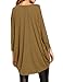 Haola Women's Cold Shoulder Off T-shirt Dress Loose Fit Long Sleeve Long Tees