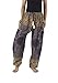 Lannaclothesdesign Women's Rose Drawstring Tassel Loose Fit Harem Style Pants Regular Brown