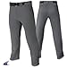 CHAMPRO Boys Open-Bottom Loose-Fit Baseball Pant with Adjustable Inseam and Reinforced Sliding Areas , Graphite, X-Large