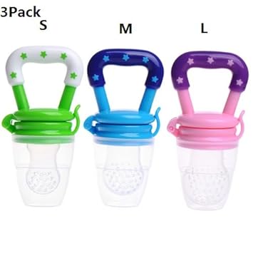 Amazon Com Baby Fruit Feeder Pacifier 3pack Fresh Food Feeder