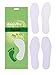 Happystep Cotton Terry Cloth Insoles, Barefoot Shoe Inserts, Sweat Absorption, Odor Control, Moisture-Wicking, Washable and Reusable, Zero Drop Shoe Insoles, 2 Pairs of White (Women Size 7)