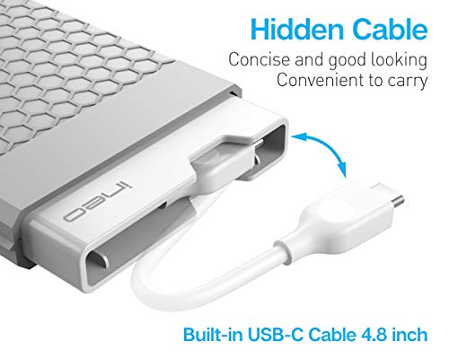 ineo USB 3.1 Gen 2 Type C (10Gbps) Tool-Less External Hard Drive Enclosure for 2.5 inch 9.5mm & 7mm SATA HDD SSD USB-C Screwless (USB 3.1 Gen2 Type C) [C2578c]