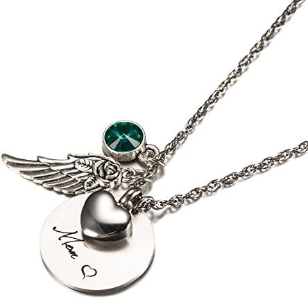 Cremation Jewelry for Mom/Dad Urn Ashes NecklaceMemorial for Loss of Loved One by CheKu (Mom May)
