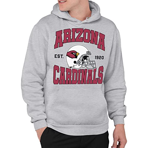 Junk Food Mens Team Helmet Nfl Hoodie Sweatshirt, Athletic Heather, M EU
