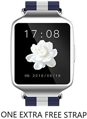 OPTA SW-019 Jasper LCD Display Bluetooth Touchscreen Smart Watch Compatible with Android and iOS (Silver) 1 Extra Strap Free