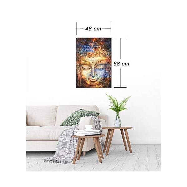 Ulmer Puzzleschmiede - Puzzle Buddha - klassisches 1000 Teile Puzzle - Made in Germany - Buddha-Kopf als Aquarell-Gemälde, Buddhismus-Motiv als Puzzle – Bild 4