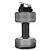 75 Oz (2.2 L) Dumbbell Shaped Water Bottle | Big Capacity | BPA Free | Flip Top Leak Proof lid | 6 Colors (Black)