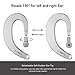 LISN Ear-Hook Bluetooth Headphone, Wireless Single Ear Bluetooth Headset with Mic, Ultra-Light Painless Bluetooth Earpiece 8-10 Hrs Playtime for Cell Phone (Silver)