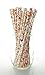 Wedding Flower Straws, Pink & White Floral Straws (50 Pack) - Wedding Party Favor Supplies, Formal Flowers Paper Drinking Straws