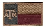 A & M Texas State Flag Patch (Velcro) ACU Tactical, 3-3/8x2