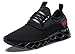 COKAFIL Men Running Shoes Walking Athletic Casual Fashion Sport Tennis Blade Sneakers Black, 7.5