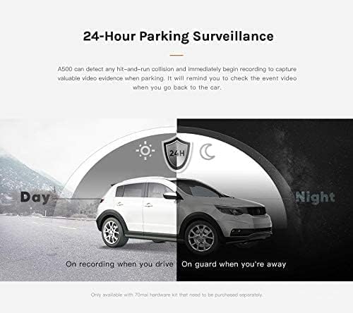 70Mai Smart Dash Cam Pro Plus Sets A500S 5Mp Resolution/Free Wifi / 24Hours Parking Monitor / 140 Degree Wide View Angle/Dual Video Recording