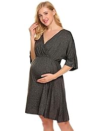 Ekouaer - Vestido de maternidad para mujer (tallas S-XXL)