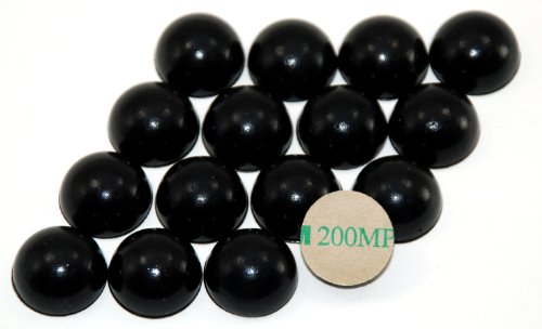 3/4" Sorbothane Hemisphere Rubber Bumper Non-skid Feet with Adhesive 70 Durometer - 16-pack