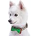Blueberry Pet 4 Patterns Christmas Party Fair Isle Style Adjustable Dog Collar with Detachable Bow Tie, Large, Neck 18