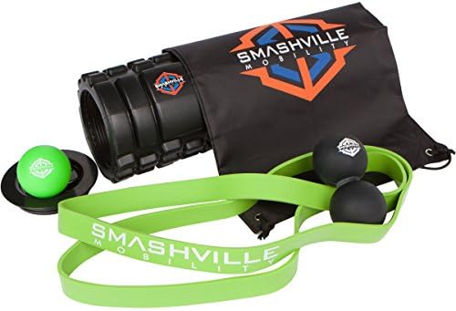 All In One Mobility Kit - High Density Foam Roller, Peanut, Durable 65lb Resistance Band & Massage Lacrosse Ball - For Physical Therapy, Tissue Massage & Flexibility
