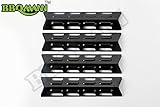BBQMANN 92071(4-pack) Universal Porcelain Steel Heat Plate /Heat Shield for Select Gas Grill Models By Kenmore, Master Forge and Others(16 1/8