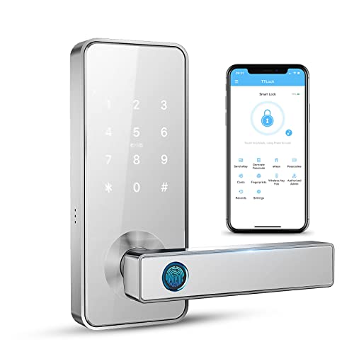 Tiffane Smart Lever Door Lock with Keypad Fingerprint Door Lock Keyless