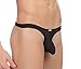 Youngbox Men's Thong G-String Sexy Mesh See Through Briefs Underwear, US L/Asia Tag XL(Waist 31-34), Black