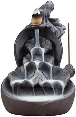 FGASAD Ceramic Smoke Backflow Incense Holder, Incense Cones Sticks Holder Ideal for yoga studios, home decor and craft gifts