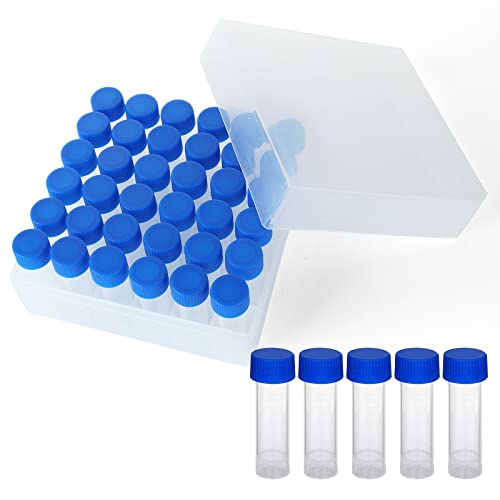 CertBuy 120 Pack 5ml Small Centrifuge Tubes, Cryo Tubes 5ml Centrifuge