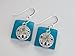 BLACK FRIDAY SPECIAL! STERLING SILVER, Sea Glass Earrings, Aqua Earrings, Christmas gift for her, Dangle Earrings, Sterling Silver Earrings, Sand Dollar Jewelry, Sand Dollar Earrings