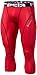 Tesla TM-P15-RDKZ_Medium Men's Compression Capri Shorts Baselayer Cool Dry Sports Tights P15