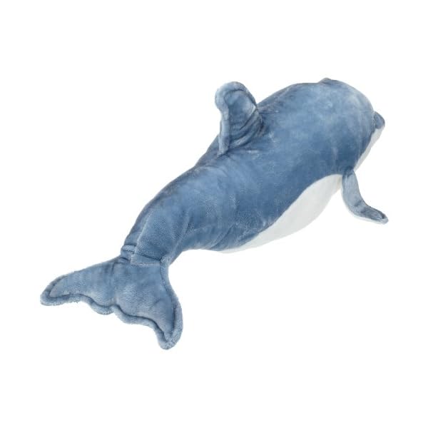 Bauer Spielwaren "Blickfänger" Delfin: Flauschiges Kuscheltier aus extraweichem Plüsch in Blaugrau, detailgetreu, waschbar, 50 cm (14074) – Bild 3