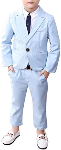 Boys Blue & Pink Suit Set 2 Pieces Blue & Pink Blazer and Pants Set