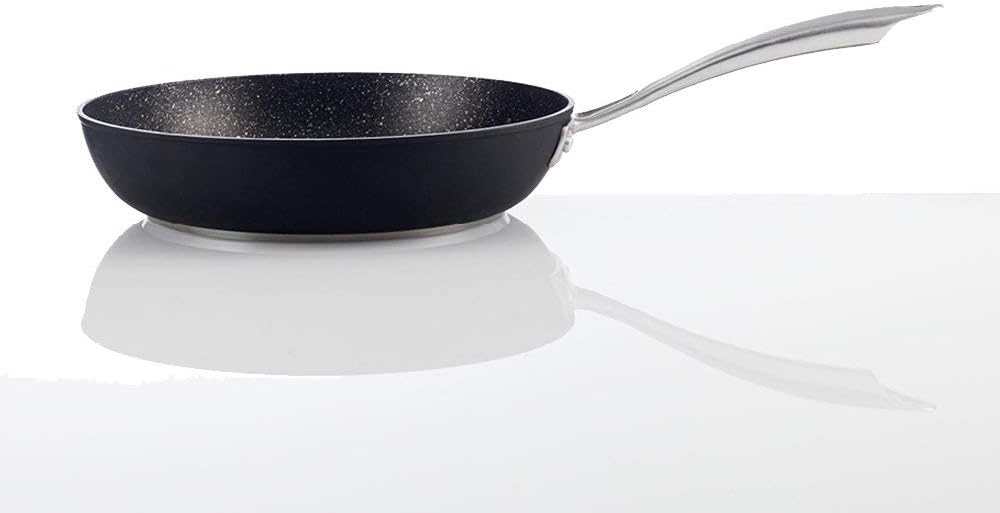 SAN IGNACIO Frying Pan 24 x 5 cm Forged Aluminium Suitable for Induction Vita, Black/White, 24 cm. Diámetro - Image 3