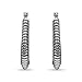 LeCalla 925 Sterling Silver Hoop Earrings Antique Jewelry Oval Click-Top Shrimp Chunky Puffy Earring Hoops for Women - 34mm