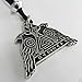 Pewter Odin's Ravens With Valknut Pendant - Huginn and Muninn Crow Necklace