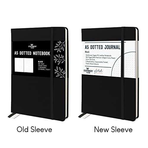 STATIONERY ISLAND A5 Bullet Dotted Journal Black Dot Grid Notebook