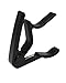 YMC Single-handed Guitar Capo Quick Change for Electric or Acoustic 6-String Guitar with 6 Picks,Guitar Strap Lock- Black