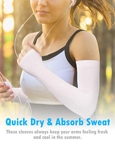 Newbyinn UV Sun Protection Cooling Arm Sleeves for Men Women, Cooler Protective Sleeves to Cover Arms